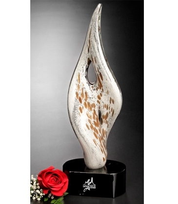 White Swirl Award 15"