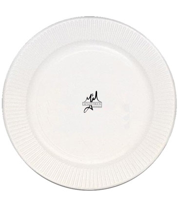 9" White Paper Plate - The 500 Line