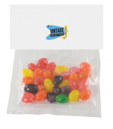 Candy Bag with Header Card (Small) - Jelly Beans, Gum