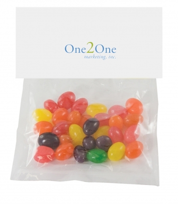 Candy Bag with Header Card (Small) - Jelly Beans, Gum
