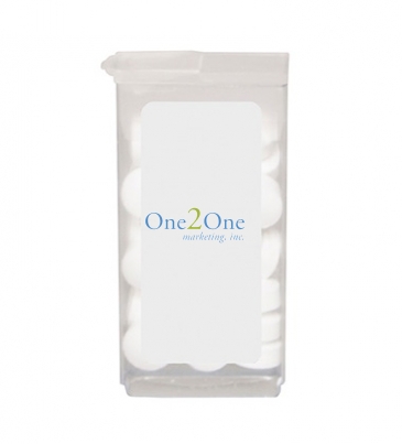 Plastic Dispenser With Mints - Sugar Free Peppermints