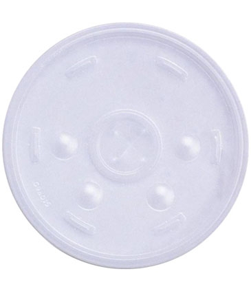 Clear 32 Oz. Foam Cup Straw-Slotted Lid