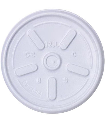 White 12 Oz. Foam Cup Tear Tab Lid