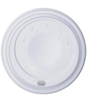 White 12 Oz. Foam Cup Traveler Lid