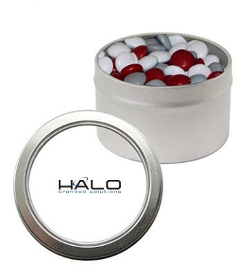 Candy Window Tin - Corporate Color Chocolates