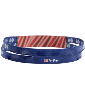 1" Dye-Sublimated Stretchy Elastic Headband with two 1/2" Bands