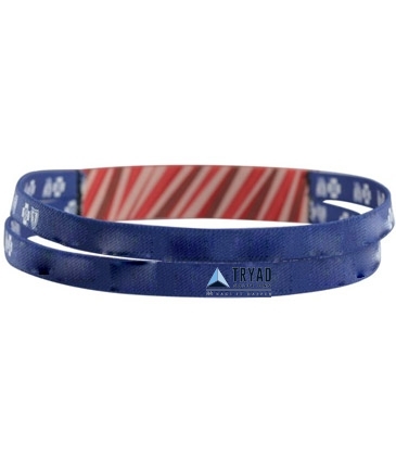 1" Dye-Sublimated Stretchy Elastic Headband with two 1/2" Bands