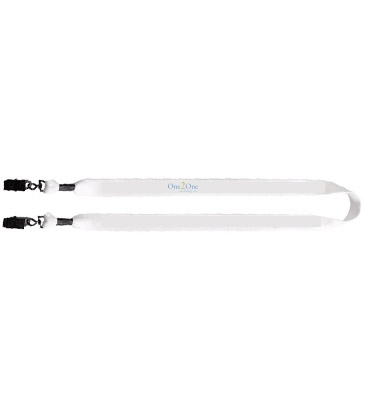 3/4" Cotton Double Bulldog Clip Lanyard