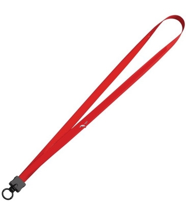 1/2" Smooth Nylon Lanyard with Plastic Clamshell & O-Ring