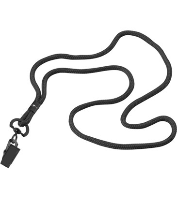 1/8" Polyester Cord Lanyard with Bulldog Clip