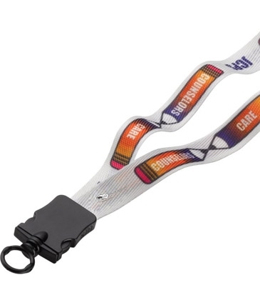 3/4" Dye Sublimated Waffle Weave Lanyard