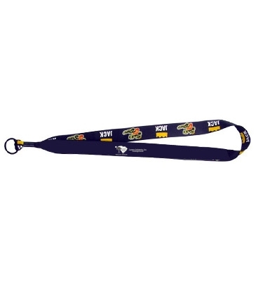1" Dye-Sublimated Lanyard with Metal Crimp & Metal Split-Ring