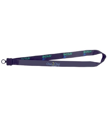 1" Dye-Sublimated Lanyard with Plastic Clamshell & O-Ring