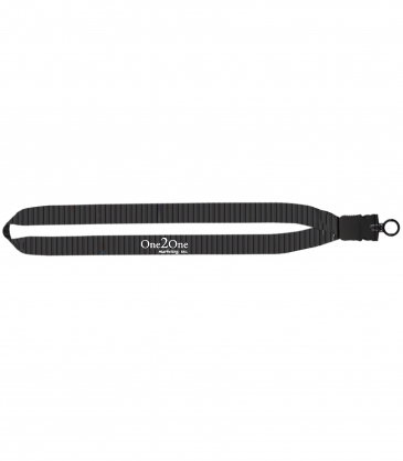 1" Dye-Sublimated Lanyard with Plastic Snap-Buckle Release and Pl