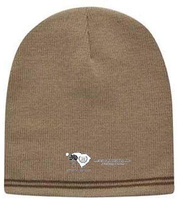 Skull Acrylic Beanie - Toque with Stripes