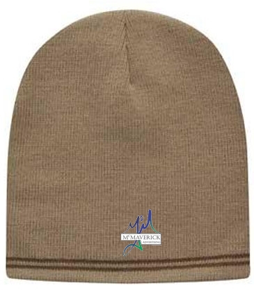 Skull Acrylic Beanie - Toque with Stripes