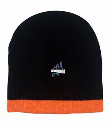 Two Tone Cable Knit Beanie - Toque