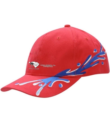 Brushed Heavy Cotton with Splash Embroidery on Crown & Peak