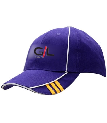 Brushed Heavy Cotton with Crown/Peak Piping & Embroidery