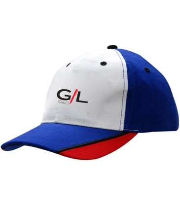 Brushed Heavy Cotton with Peak Inserts/Embroidered Lines