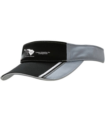 Mesh Knit Visor with Fabric Inserts and Embroidery