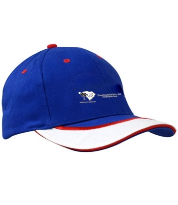 Brushed Heavy Cotton with Sandwich Trim & Peak Indent/Embroidery