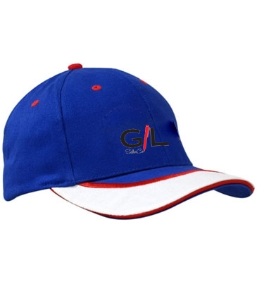 Brushed Heavy Cotton with Sandwich Trim & Peak Indent/Embroidery