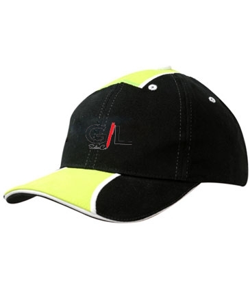 Brushed Heavy Cotton with Fabric Inserts on Crown & Peak Top