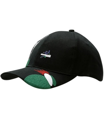 Brushed Heavy Cotton with Golf Design on Crown & Peak