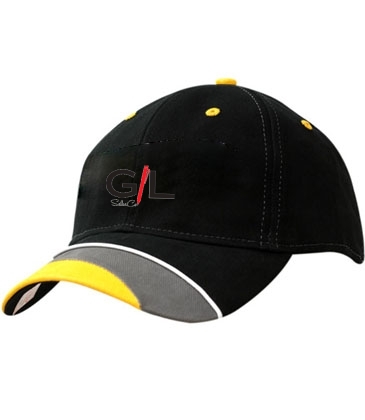 Brushed Heavy Cotton with Crown/Peak Inserts & Piping