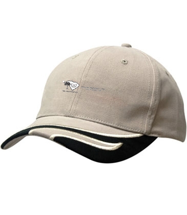 Brushed Heavy Cotton with Wave Indent & Embroidery on Peak