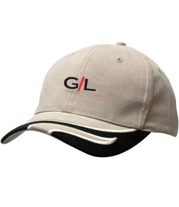 Brushed Heavy Cotton with Wave Indent & Embroidery on Peak