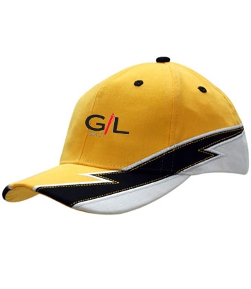 Brushed Heavy Cotton with Strike Design on Crown & Peak