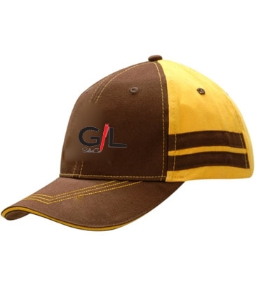 Brushed Heavy Cotton with Sandwich Trim & Stripes on Crown