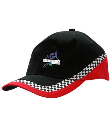 Brushed Heavy Cotton Tri-Coloured Cap with Check Print
