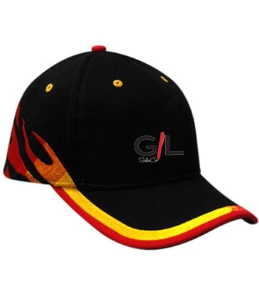 Brushed Heavy Cotton with Flame Embroidery