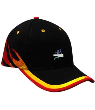 Brushed Heavy Cotton with Flame Embroidery