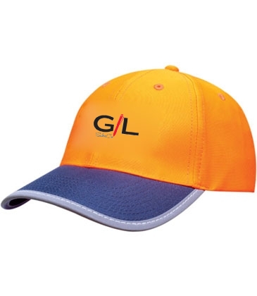 Luminescent Safety Cap with Reflective Trim