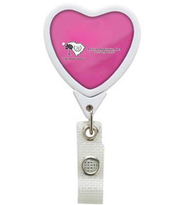 Anti-Microbial JUMBO Heart Badge Reel