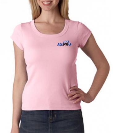 Bella Baby-Rib Short-Sleeve Scoop-Neck Tee