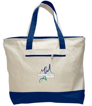 Canvas Zipper Tote Bag