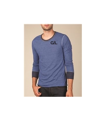 Alternative - Eco-Jersey Feeder Stripe Long Sleeve Crewneck