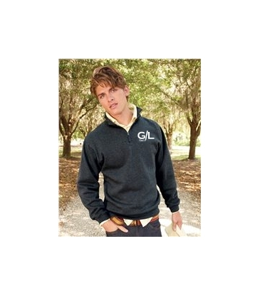 J. America - Heavyweight Quarter-Zip Fleece Sweatshirt