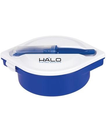 Multi-Compartment Food Container With Utensils