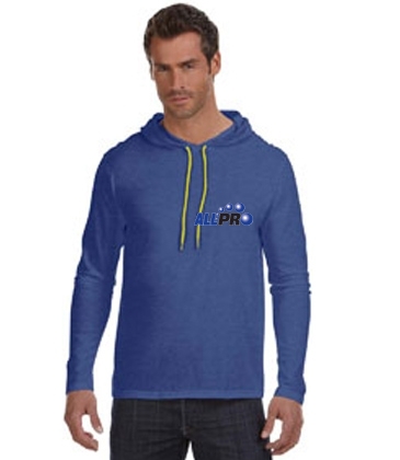 Adult Lightweight Long-Sleeve Hooded T-Shirt
