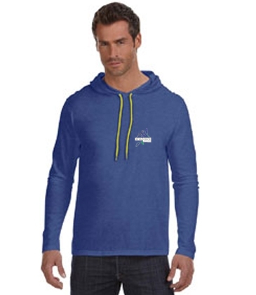 Adult Lightweight Long-Sleeve Hooded T-Shirt