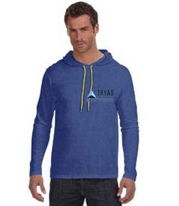 Adult Lightweight Long-Sleeve Hooded T-Shirt