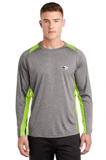 Sport-Tek® Long Sleeve Heather Colorblock Contender™ Tee
