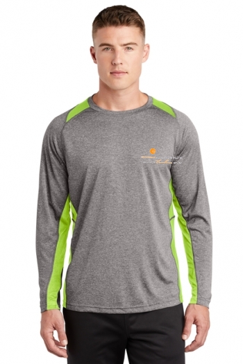 Sport-Tek® Long Sleeve Heather Colorblock Contender™ Tee