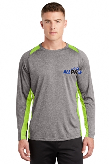Sport-Tek® Long Sleeve Heather Colorblock Contender™ Tee
